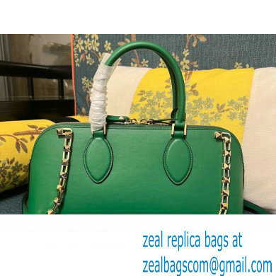 Valentino Rockstud E/W calfskin Large handbag Green 2023 - Click Image to Close