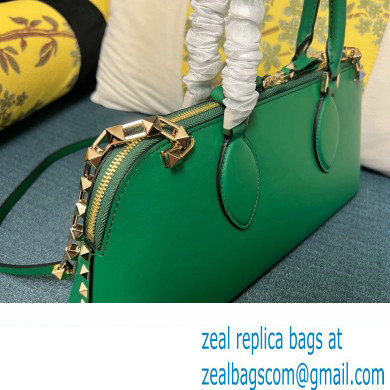 Valentino Rockstud E/W calfskin Large handbag Green 2023