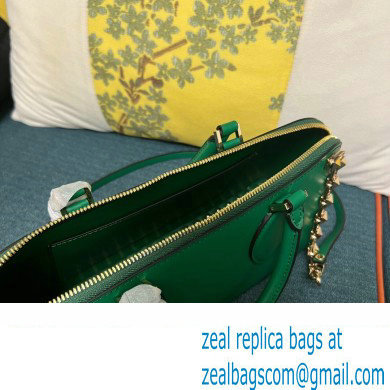 Valentino Rockstud E/W calfskin Large handbag Green 2023 - Click Image to Close