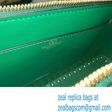 Valentino Rockstud E/W calfskin Large handbag Green 2023