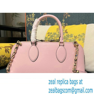 Valentino Rockstud E/W calfskin Large handbag Pink 2023 - Click Image to Close
