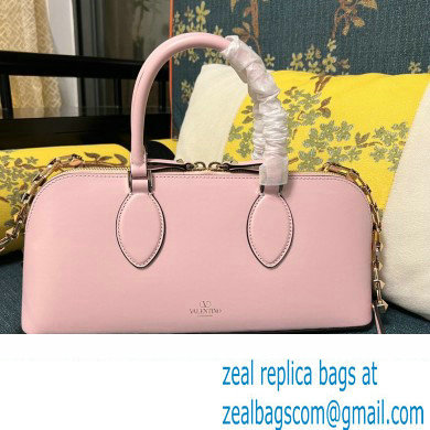 Valentino Rockstud E/W calfskin Large handbag Pink 2023