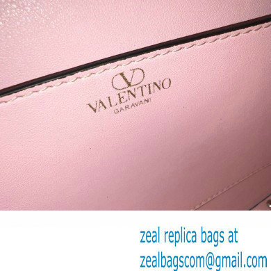 Valentino Rockstud E/W calfskin Large handbag Pink 2023