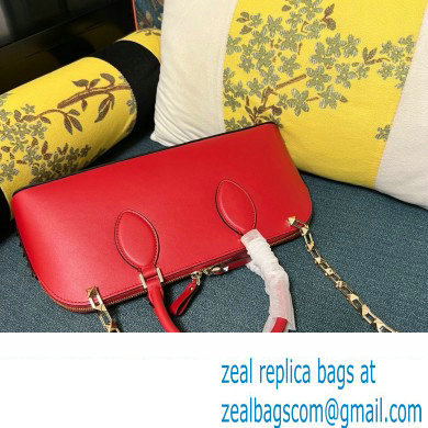 Valentino Rockstud E/W calfskin Large handbag Red 2023 - Click Image to Close