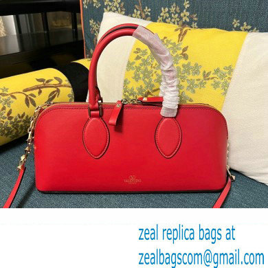 Valentino Rockstud E/W calfskin Large handbag Red 2023