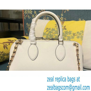 Valentino Rockstud E/W calfskin Large handbag White 2023