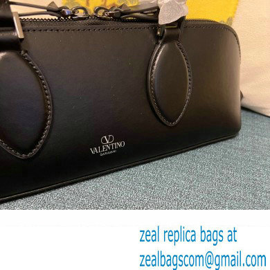 Valentino Rockstud E/W calfskin Small handbag Black 2023 - Click Image to Close