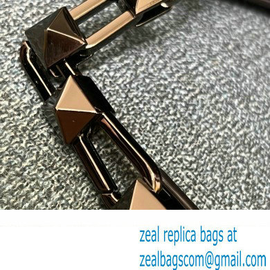 Valentino Rockstud E/W calfskin Small handbag Black 2023 - Click Image to Close