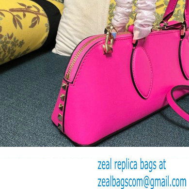 Valentino Rockstud E/W calfskin Small handbag Fuchsia 2023