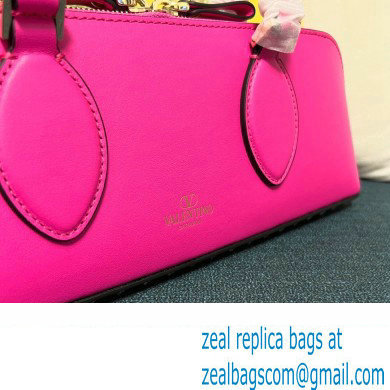 Valentino Rockstud E/W calfskin Small handbag Fuchsia 2023