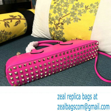 Valentino Rockstud E/W calfskin Small handbag Fuchsia 2023