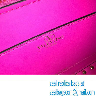 Valentino Rockstud E/W calfskin Small handbag Fuchsia 2023
