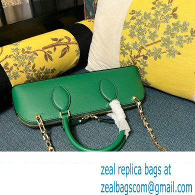 Valentino Rockstud E/W calfskin Small handbag Green 2023 - Click Image to Close