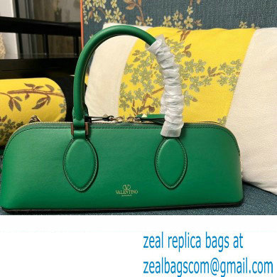 Valentino Rockstud E/W calfskin Small handbag Green 2023 - Click Image to Close