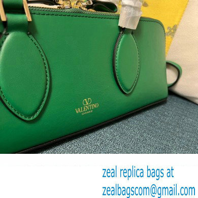 Valentino Rockstud E/W calfskin Small handbag Green 2023 - Click Image to Close