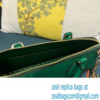 Valentino Rockstud E/W calfskin Small handbag Green 2023 - Click Image to Close