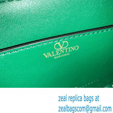 Valentino Rockstud E/W calfskin Small handbag Green 2023 - Click Image to Close