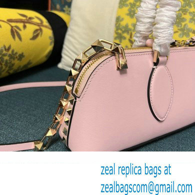 Valentino Rockstud E/W calfskin Small handbag Pink 2023