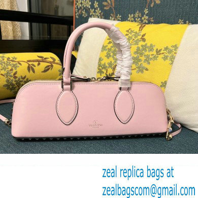 Valentino Rockstud E/W calfskin Small handbag Pink 2023
