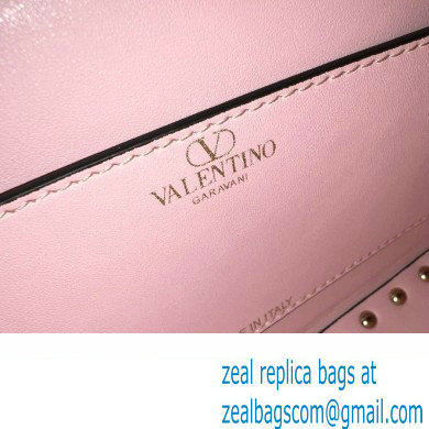 Valentino Rockstud E/W calfskin Small handbag Pink 2023