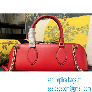 Valentino Rockstud E/W calfskin Small handbag Red 2023