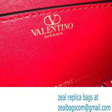 Valentino Rockstud E/W calfskin Small handbag Red 2023
