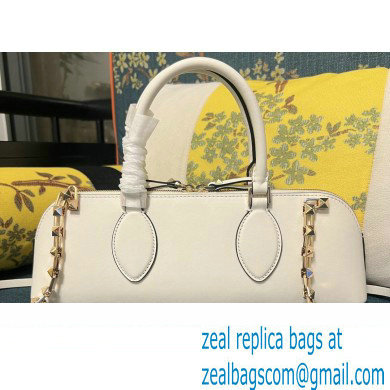 Valentino Rockstud E/W calfskin Small handbag White 2023