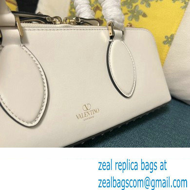 Valentino Rockstud E/W calfskin Small handbag White 2023