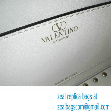 Valentino Rockstud E/W calfskin Small handbag White 2023