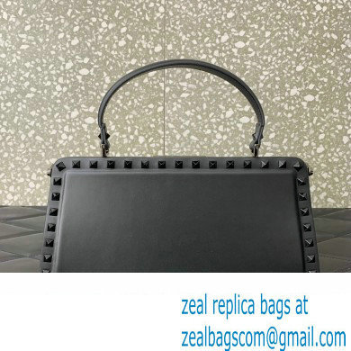 Valentino Rockstud Handbag In Calfskin Black 2024 - Click Image to Close