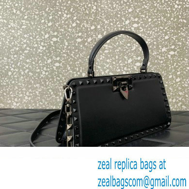 Valentino Rockstud Handbag In Calfskin Black 2024