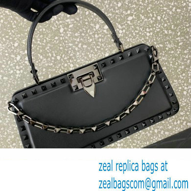 Valentino Rockstud Handbag In Calfskin Black 2024 - Click Image to Close