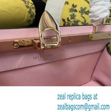 Valentino Rockstud Handbag In Calfskin Pink 2024