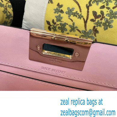 Valentino Rockstud Handbag In Calfskin Pink 2024