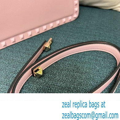 Valentino Rockstud Handbag In Calfskin Pink 2024