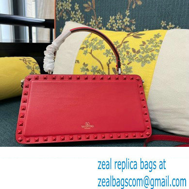 Valentino Rockstud Handbag In Calfskin Red 2024