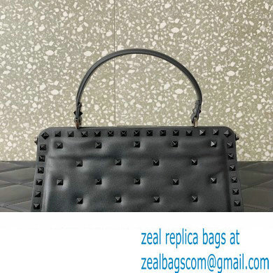 Valentino Rockstud Handbag In Padded Nappa Black 2024