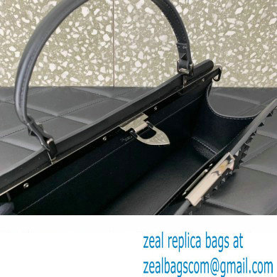Valentino Rockstud Handbag In Padded Nappa Black 2024