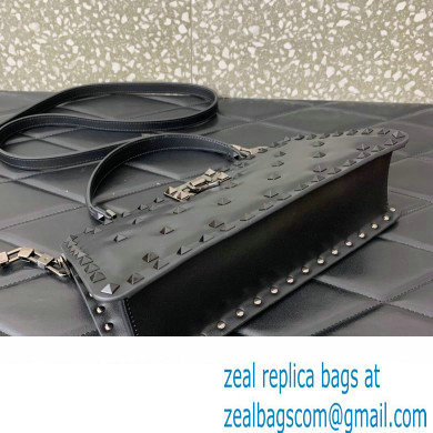 Valentino Rockstud Handbag In Padded Nappa Black 2024