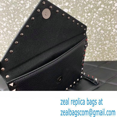 Valentino Rockstud Pouch Clutch Bag in Grainy Calfskin Black 2024 - Click Image to Close