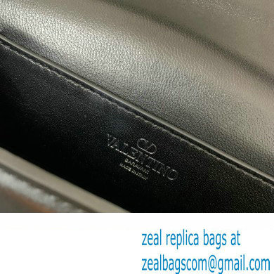 Valentino Rockstud23 E/W Smooth Calfskin Shoulder Bag Black 2023 - Click Image to Close