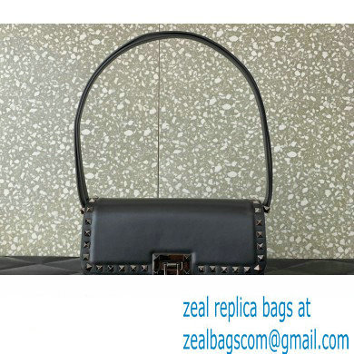 Valentino Rockstud23 Shoulder Bag In Smooth Calfskin 0240 Black 2023 - Click Image to Close