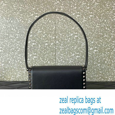 Valentino Rockstud23 Shoulder Bag In Smooth Calfskin 0240 Black 2023 - Click Image to Close