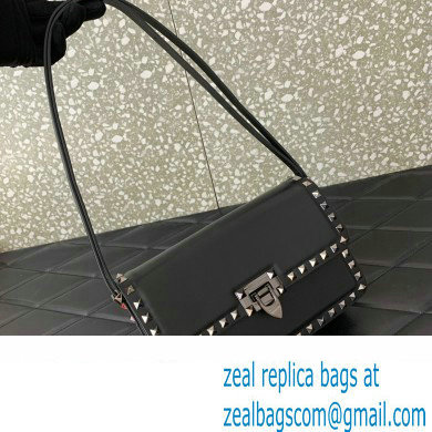 Valentino Rockstud23 Shoulder Bag In Smooth Calfskin 0240 Black 2023 - Click Image to Close