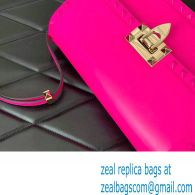Valentino Rockstud23 Shoulder Bag In Smooth Calfskin 0240 Fuchsia 2023 - Click Image to Close