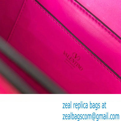 Valentino Rockstud23 Shoulder Bag In Smooth Calfskin 0240 Fuchsia 2023