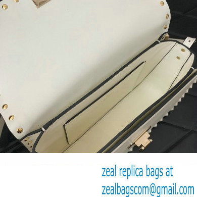 Valentino Rockstud23 Shoulder Bag In Smooth Calfskin 0240 White 2023