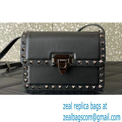 Valentino Rockstud23 Small Shoulder Bag In Smooth Calfskin 0242 Black 2023 - Click Image to Close