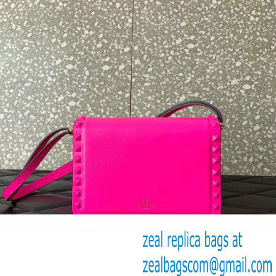 Valentino Rockstud23 Small Shoulder Bag In Smooth Calfskin 0242 Fuchsia 2023