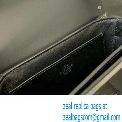 Valentino Rockstud23 Small Shoulder Bag In Smooth Calfskin 0242 Mirror Gun Color 2023